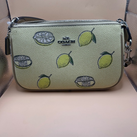 Coach Nolita 19 Lemon Print Wristlet - Picture 1 of 4